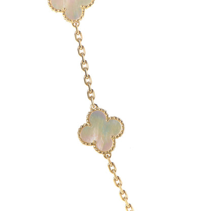 Van Cleef & Arpels 18K Yellow Gold Mother of Pearl 10 Motifs Vintage Alhambra Necklace 4 of 8