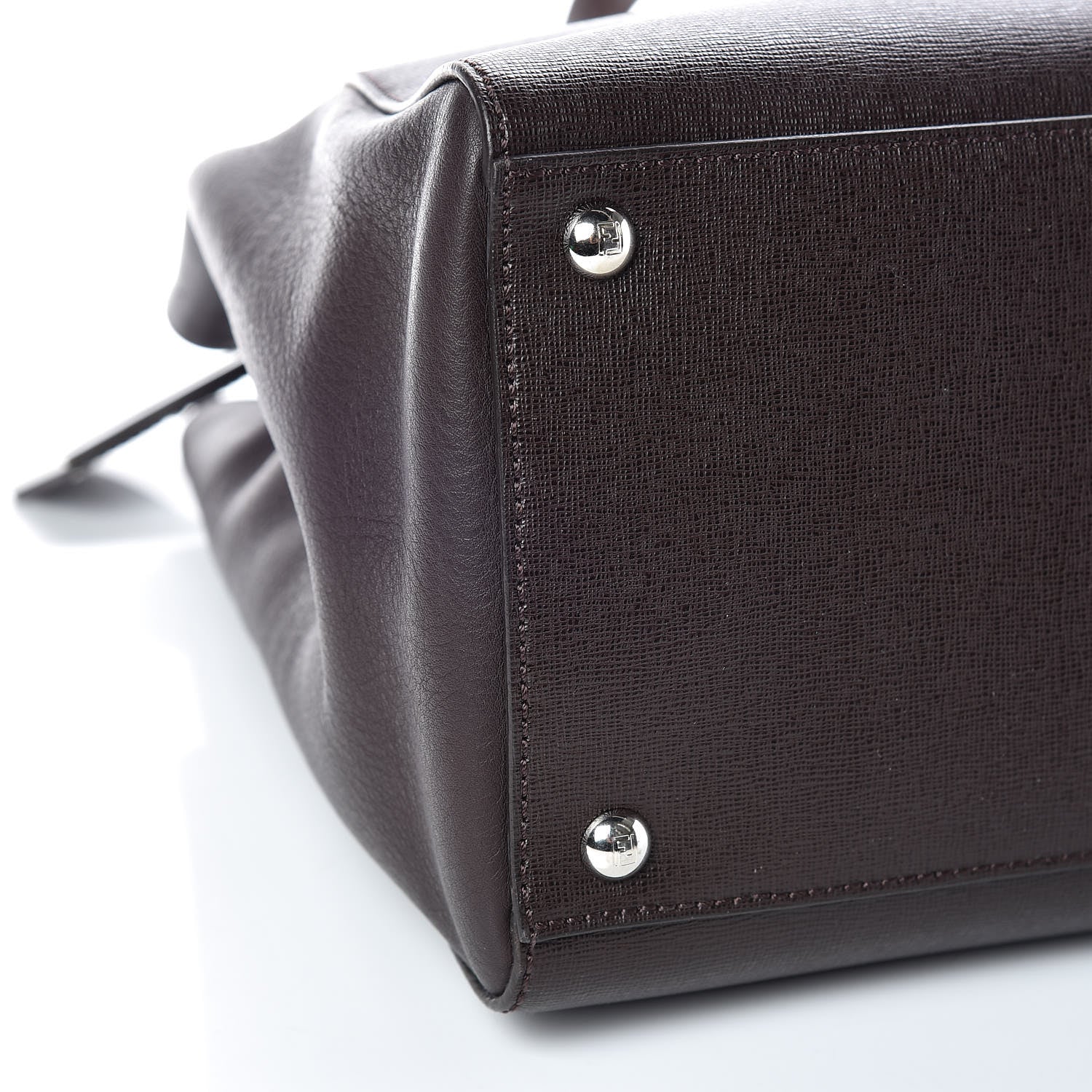 Fendi Vitello Elite Regular 2Jours Tote Caffe Noir 6 of 10