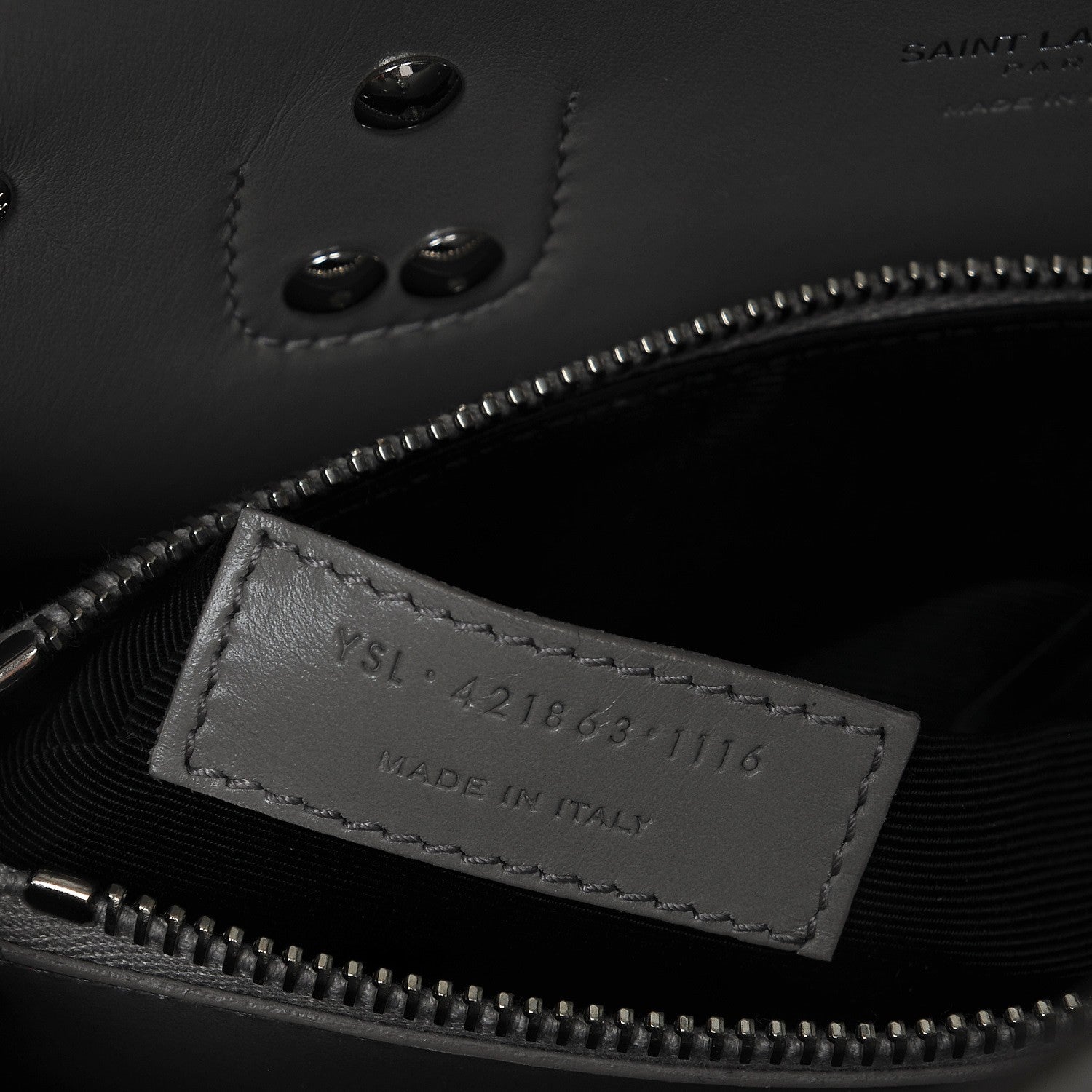 Saint Laurent Grained Calfskin Baby Sac De Jour Grey 8 of 8