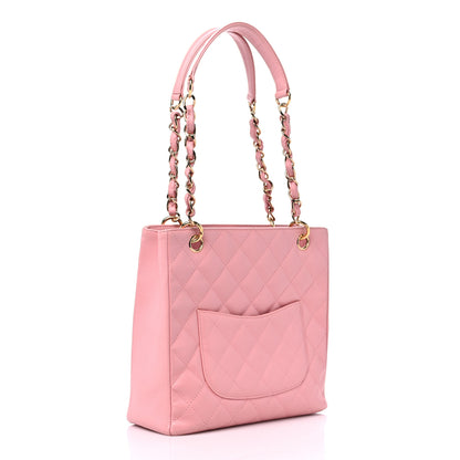 Chanel Caviar Quilted Petit Shopping Tote PST Pink 3 of 10