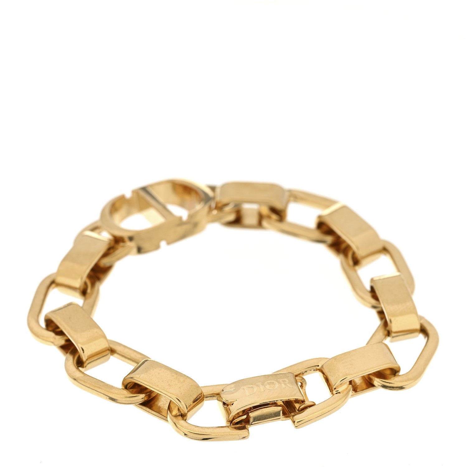Christian Dior Metal CD Chain Bracelet Gold 2 of 3