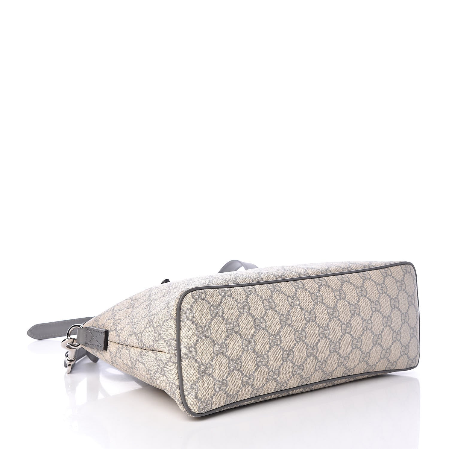 Gucci GG Supreme Monogram Small Zippered Tote Ecru Grigio 4 of 16