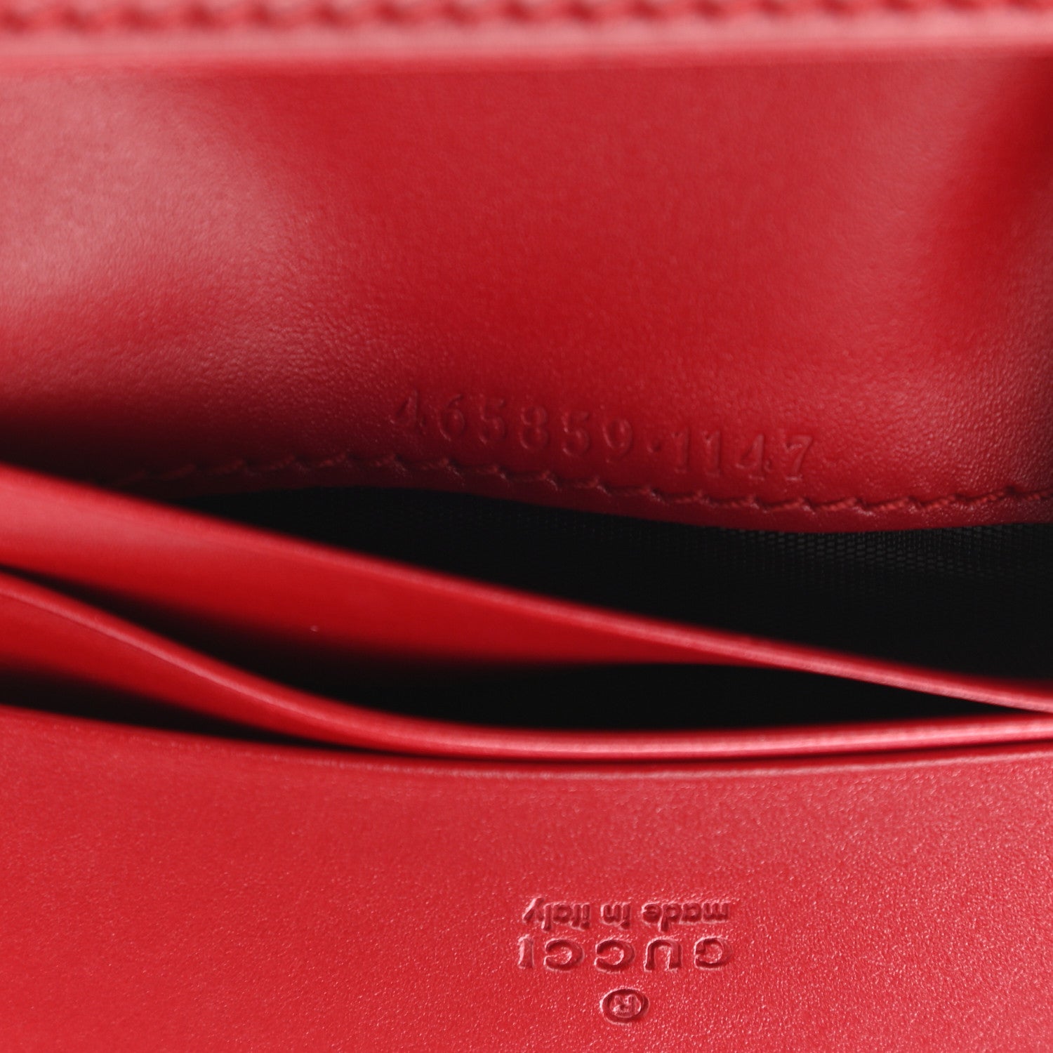 Gucci Calfskin Chinese New Year Card Case Wallet Red 7 of 8