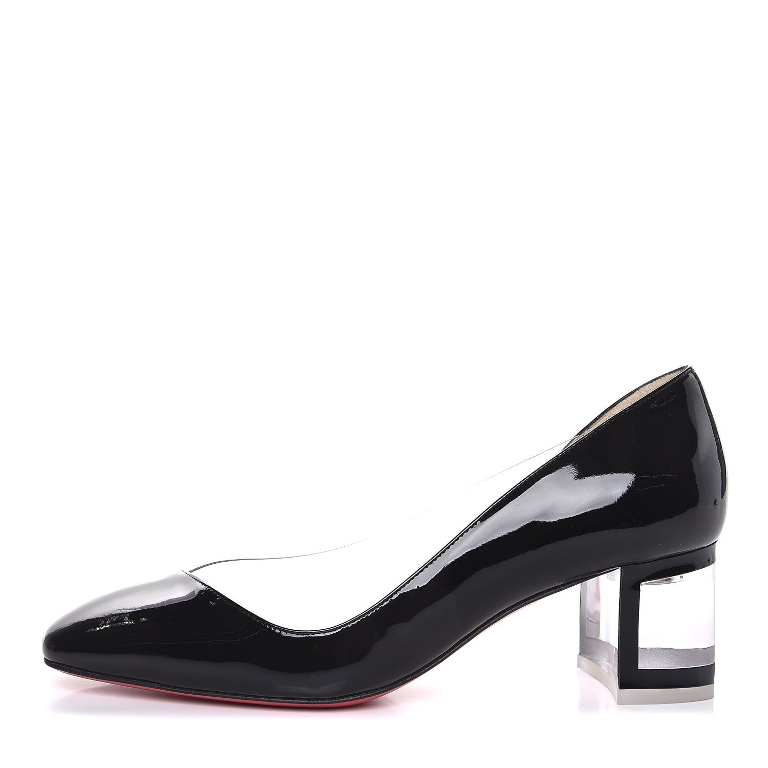 Christian Louboutin Patent PVC Provisore 55 Pumps 38 Black 1 of 8