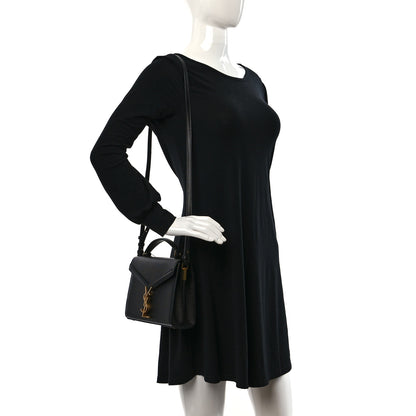 Saint Laurent Grain de Poudre Mini Classic Monogram Cassandra Top Handle Black 2 of 10