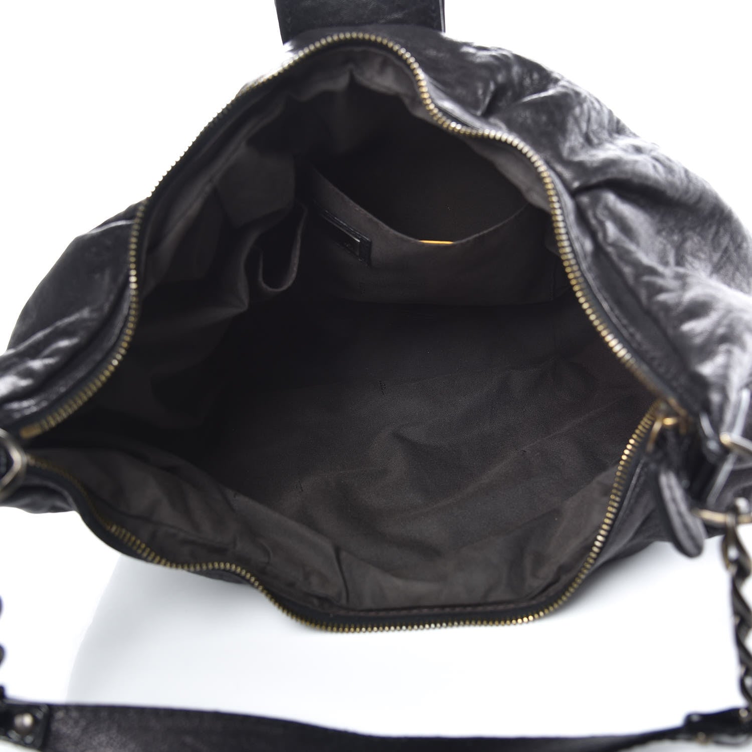 Fendi Nappa Patent B Buckle Hobo Black 5 of 11