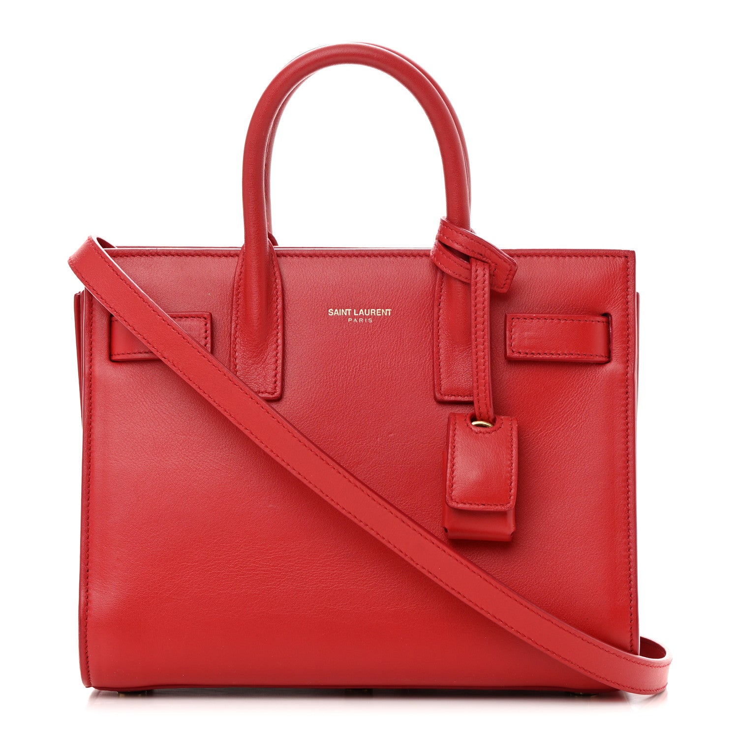 Saint Laurent Calfskin Nano Sac De Jour Lipstick Red 1 of 17