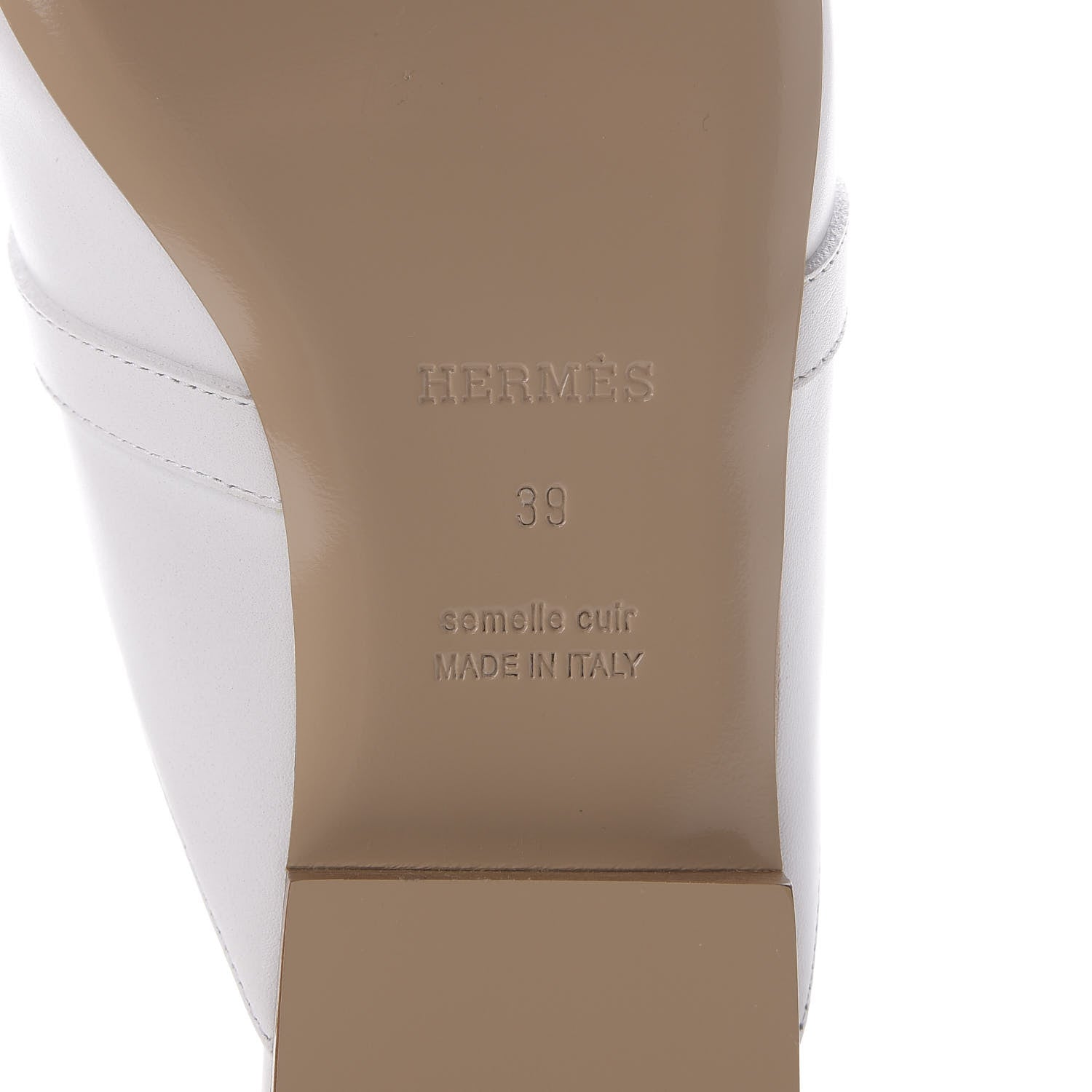 Hermes Calfskin Oz Mules 39 White 13 of 15