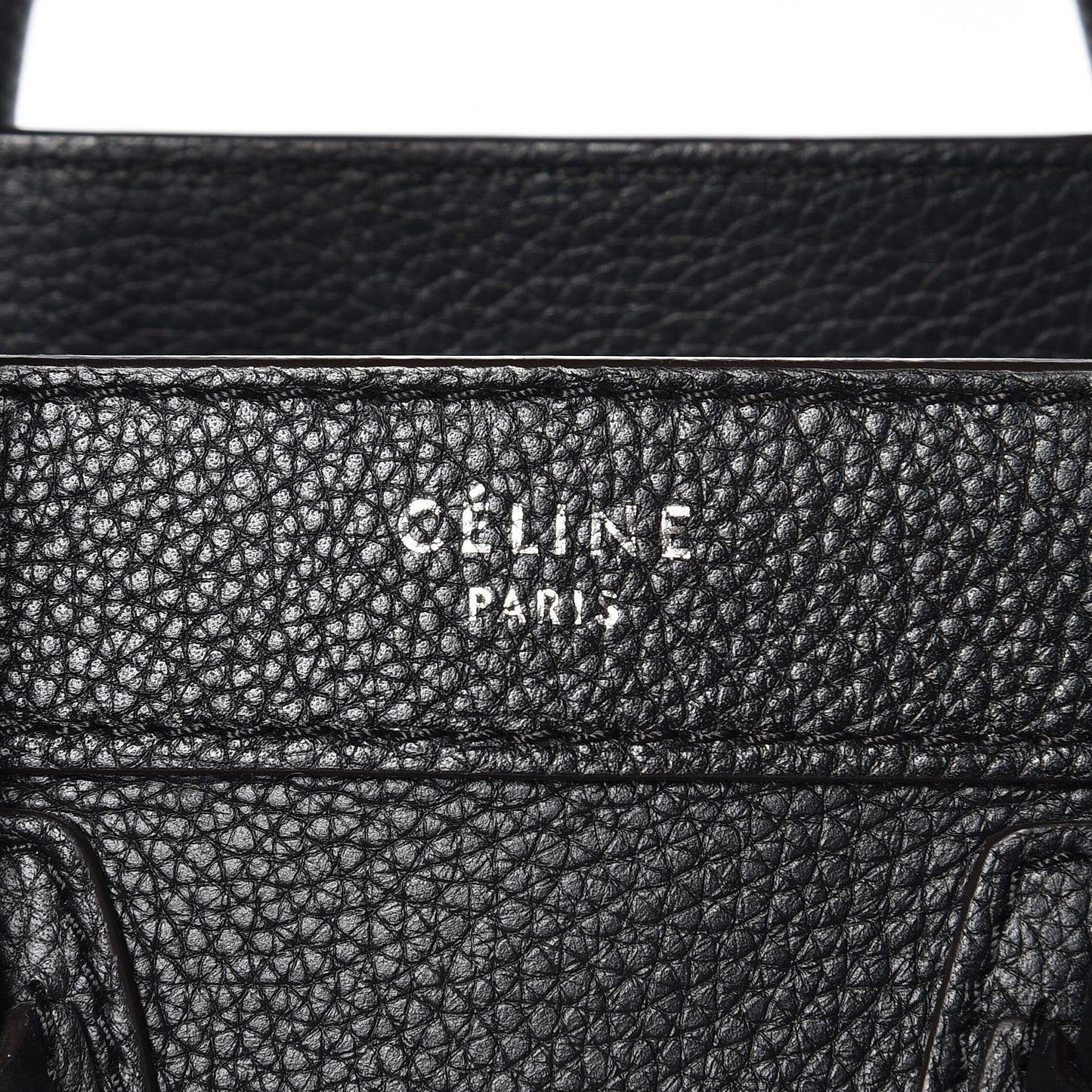 Drummed Calfskin Nano Luggage Black