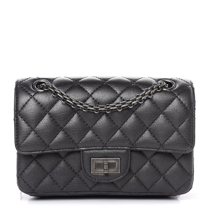 Chanel Sheepskin Quilted 2.55 Reissue Mini Flap Dark Grey 1 of 10