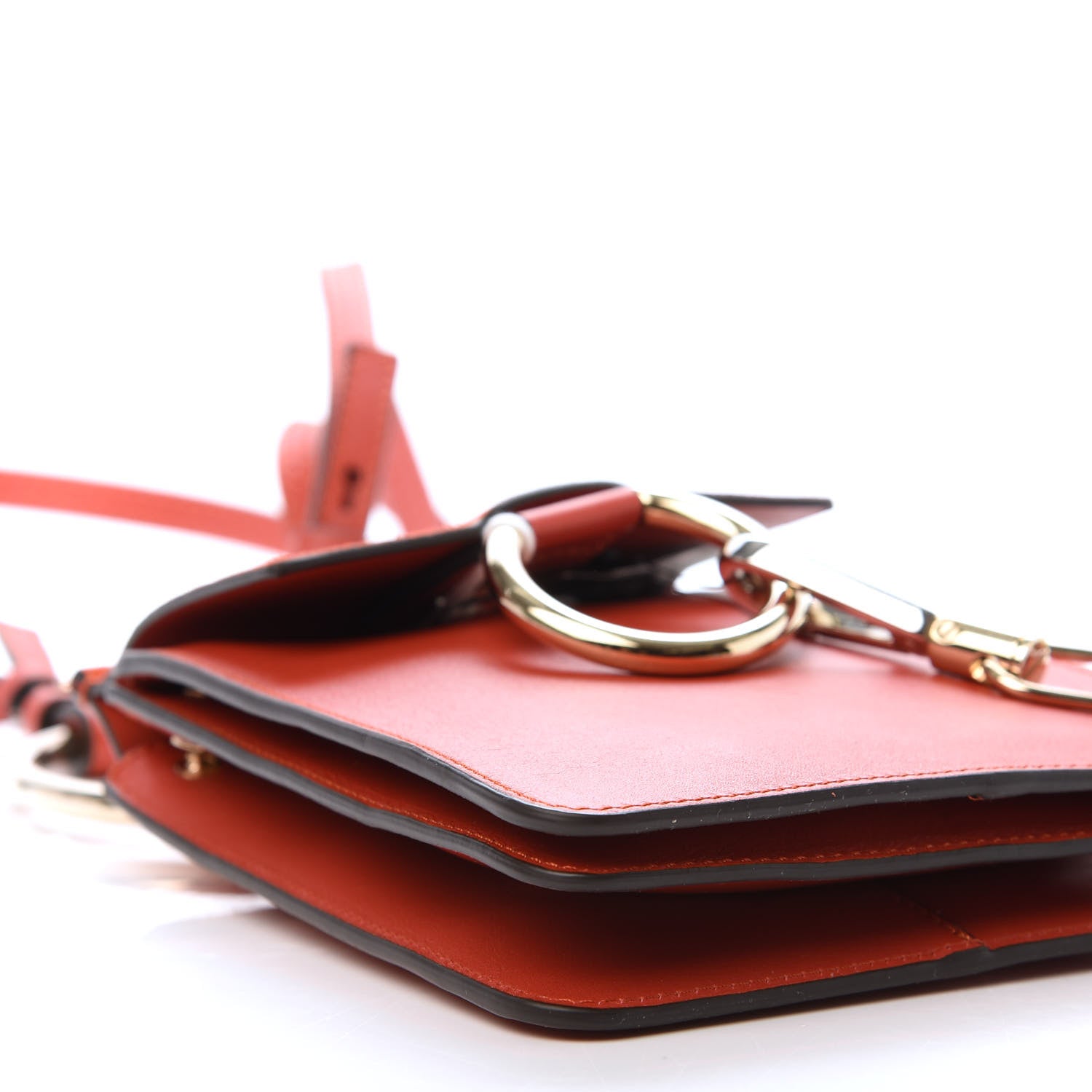 Chloe Suede Calfskin Mini Faye Bracelet Bag Earthy Red 6 of 10
