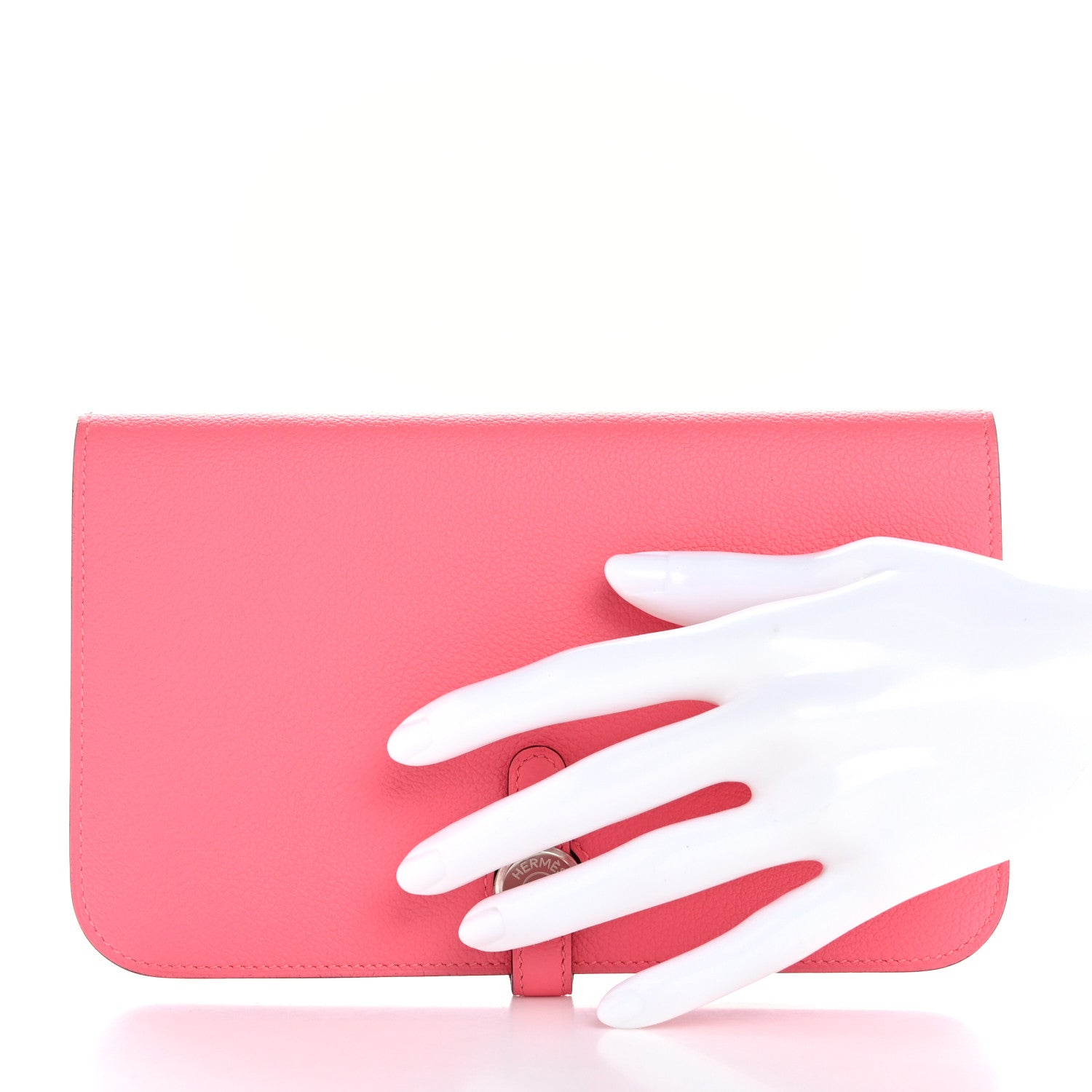 Hermes Evercolor Dogon Duo Wallet Rose Azalee 3 of 12