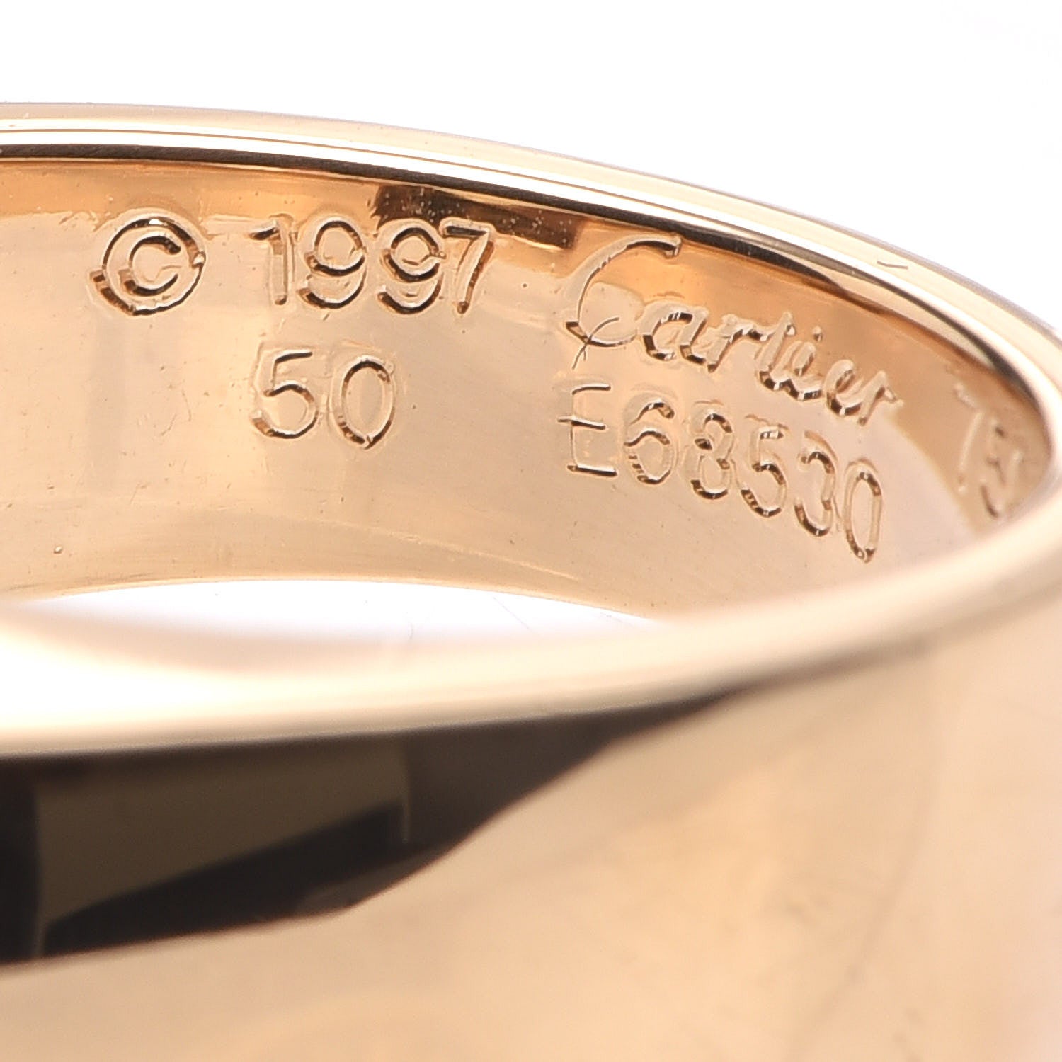 Cartier 18K Yellow Gold Citrine Tank Ring 50 5.25 4 of 7
