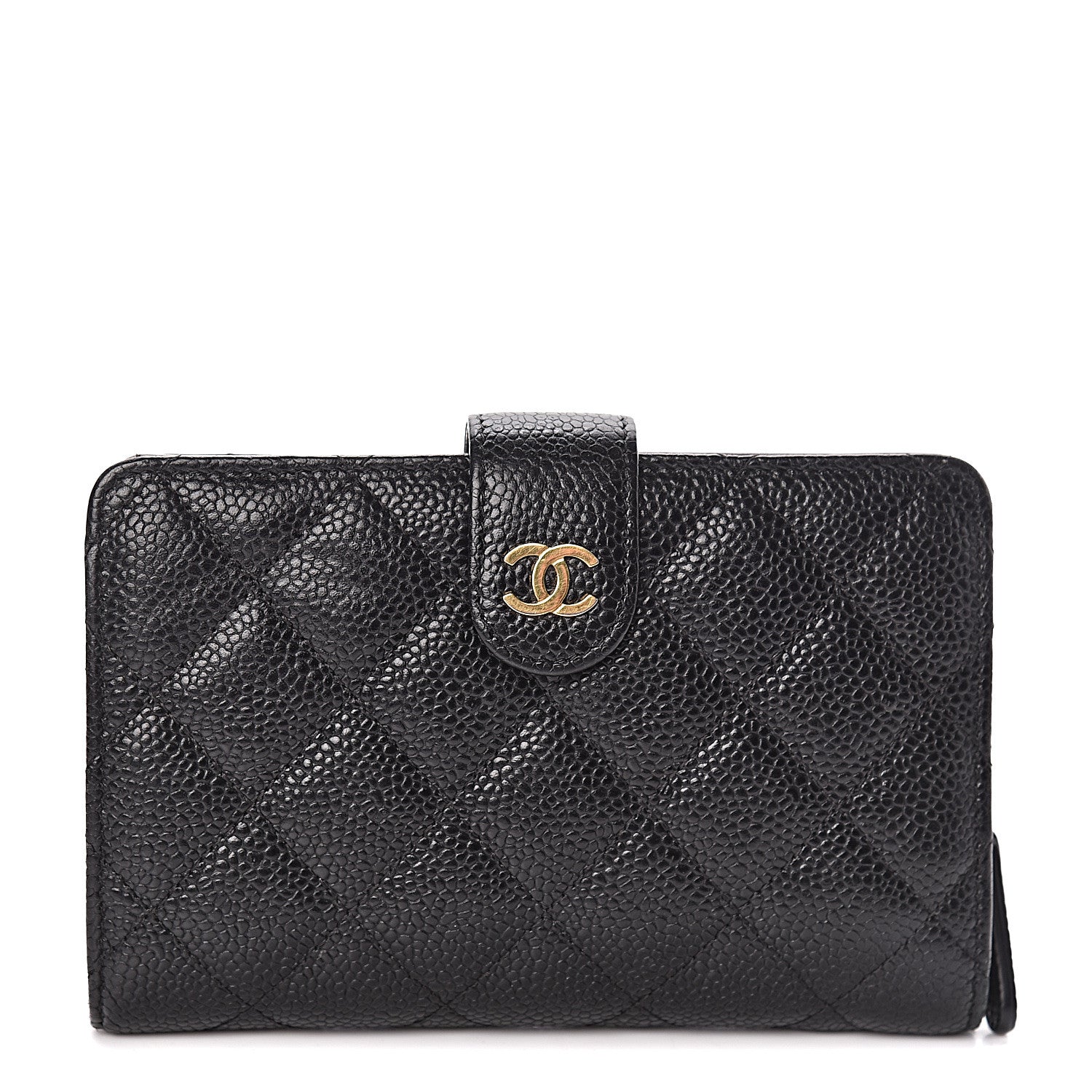 Chanel Caviar Quilted Zipped Pocket Wallet Black 1 of 9