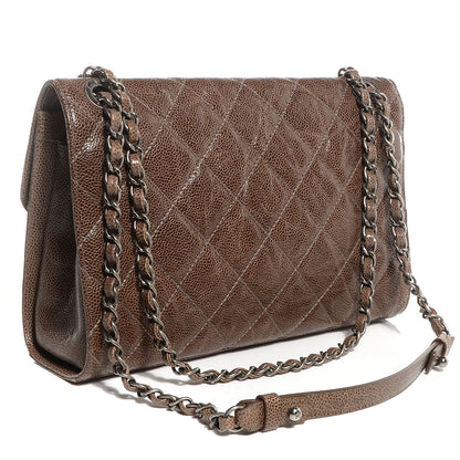 Chanel Crumpled Grained Calfskin Medium CC Crave Flap Brown 3 of 9