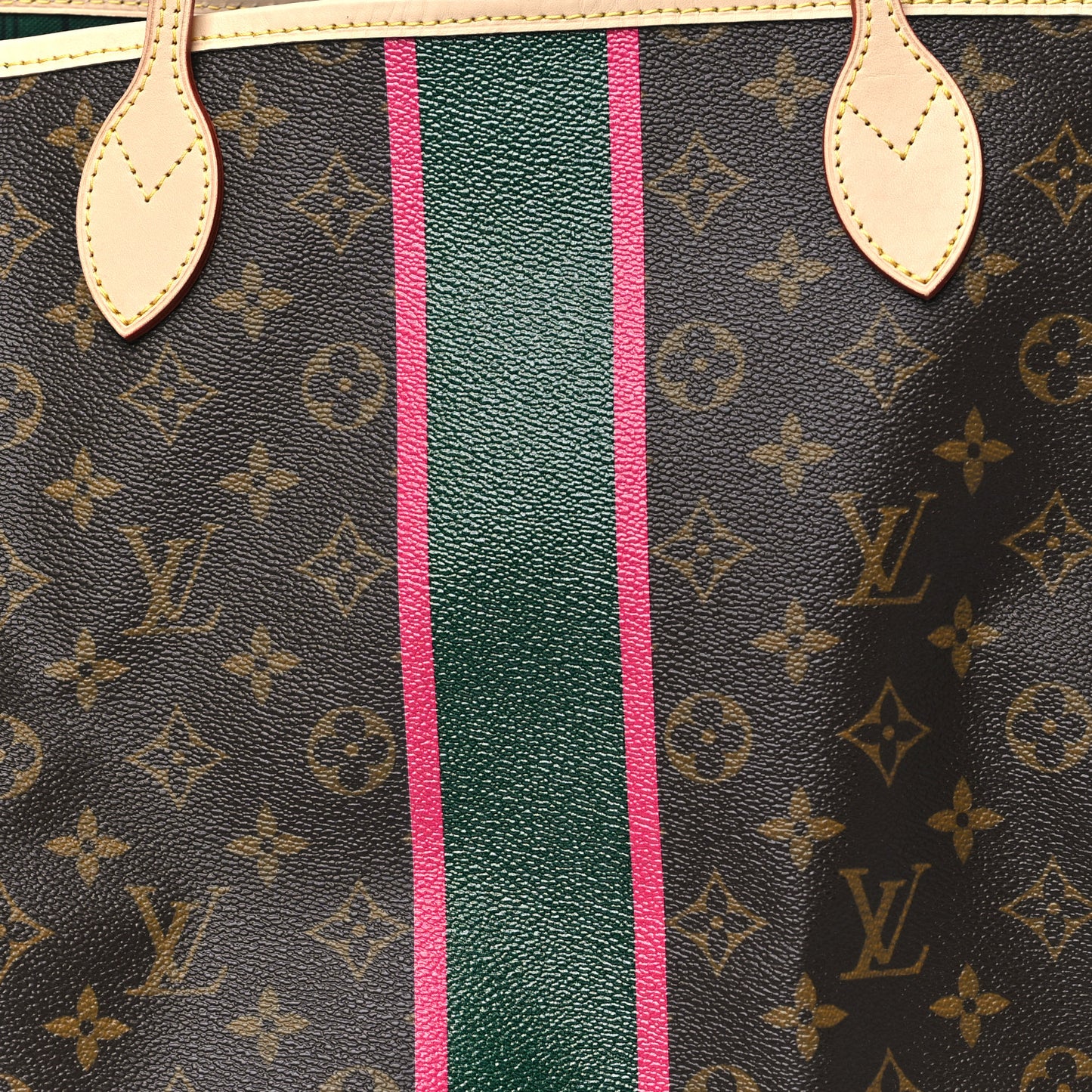 Monogram My LV Heritage Neverfull GM Vert Anglais Fuchsia