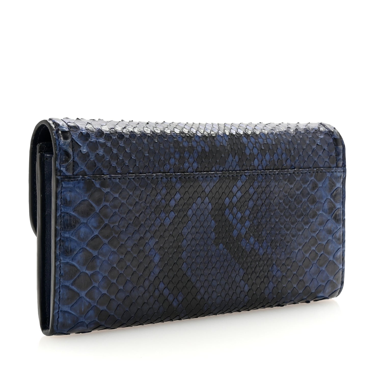 Snakeskin Horsebit 1955 Continental Wallet Blue
