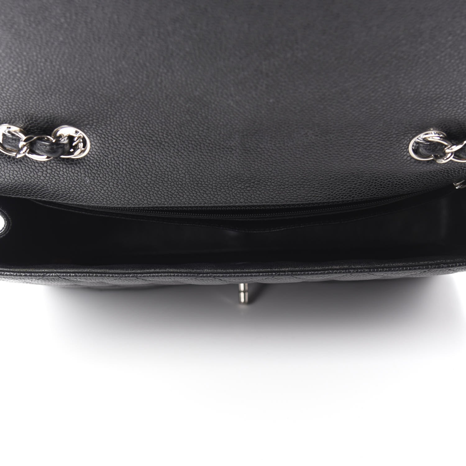 Chanel Caviar Quilted Jumbo Single Flap Black 5 of 11