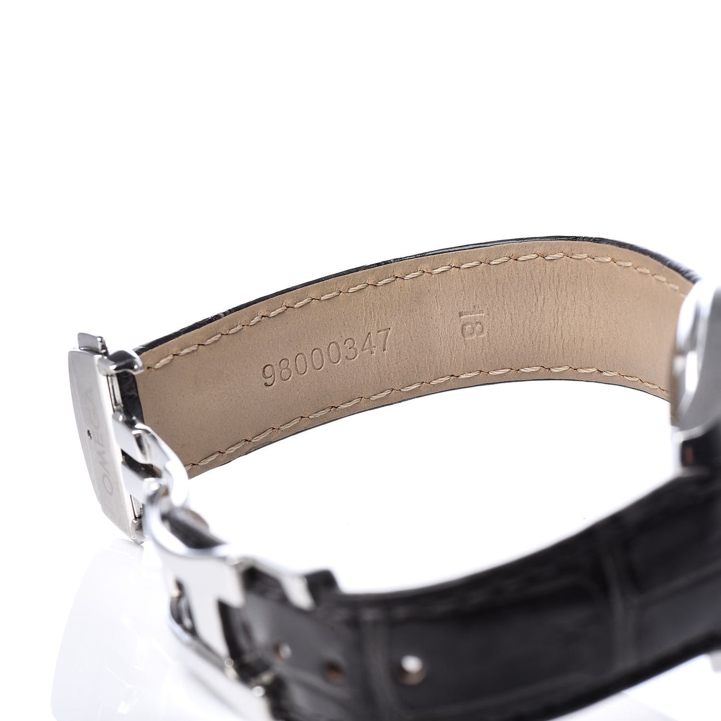 Stainless Steel Alligator 38mm Speedmaster Automatic Chronograph Watch White 324.33.38.40.04.001