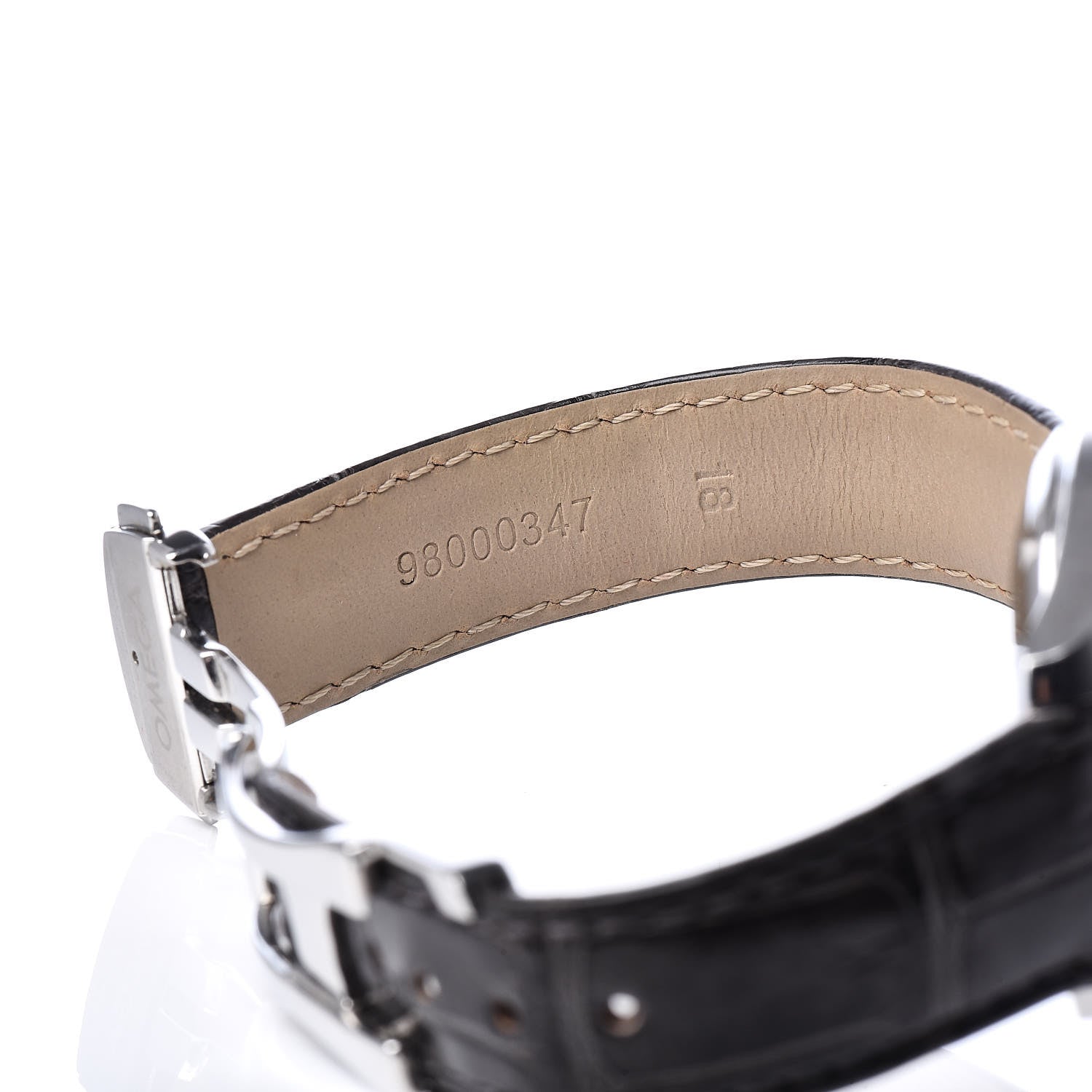Omega Stainless Steel Alligator 38mm Speedmaster Automatic Chronograph Watch White 324.33.38.40.04.001 6 of 7
