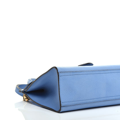Gucci Calfskin Mini GG Marmont Top Handle Bag Clear Sky Blue 8 of 10