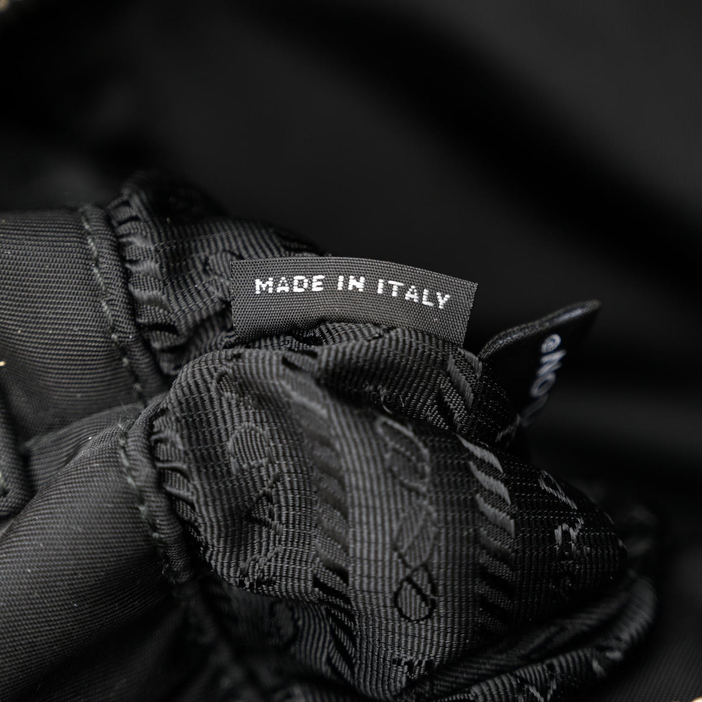 Re-Nylon Nappa Triangle Quilted Padded Small Double Handled Zip Tote Black