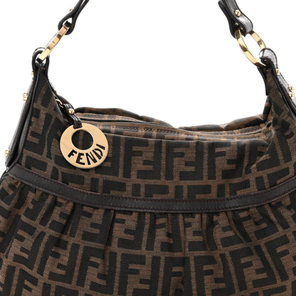Fendi Zucca Cuoio Lucido Chef Hobo Tobacco Moro 8 of 11