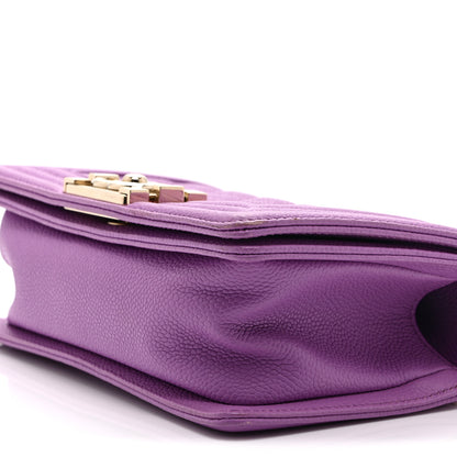 Chanel Caviar Quilted Small Boy Flap Purple 10 of 10