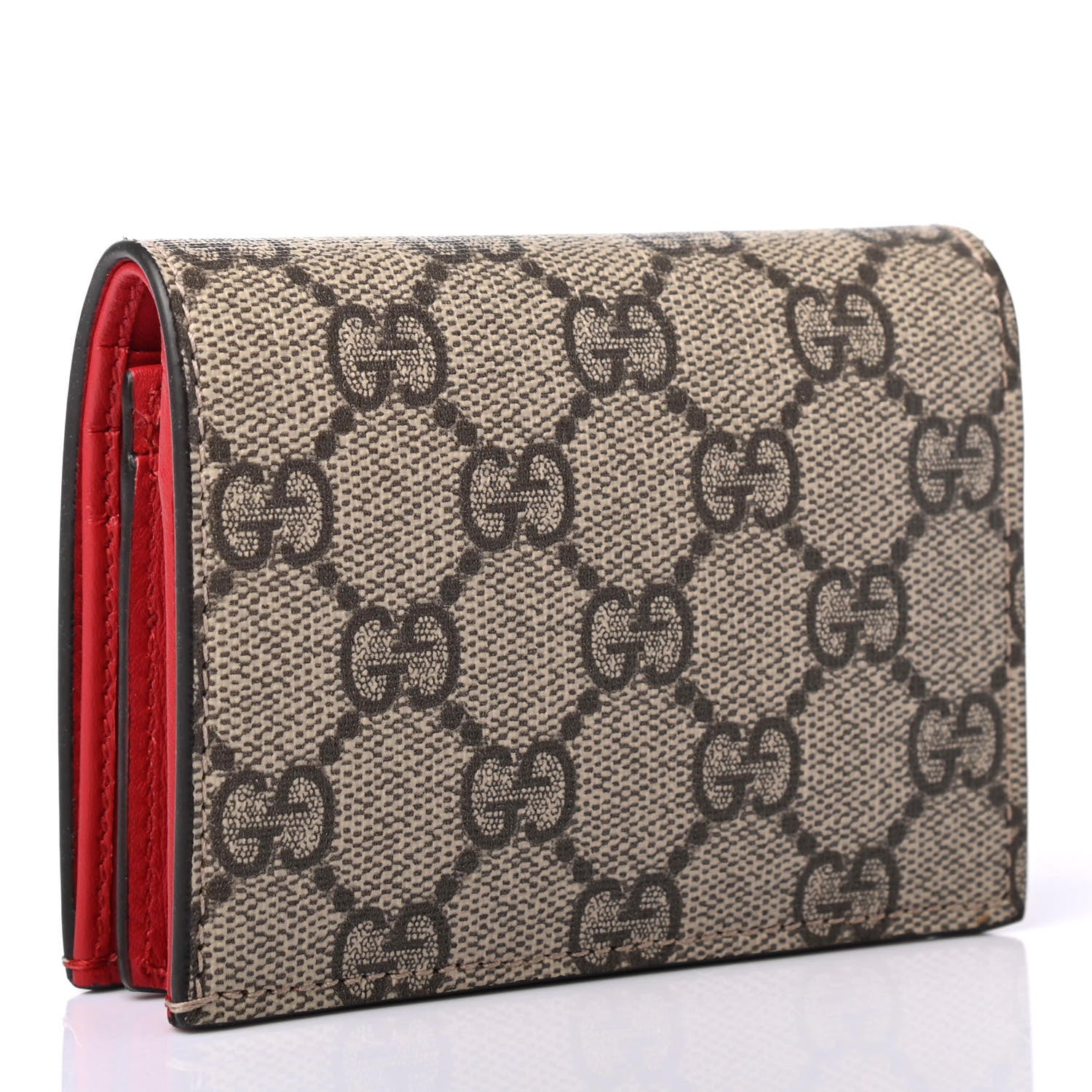 Gucci Soft GG Supreme Monogram Mystic Cat Card Case Wallet 2 of 4
