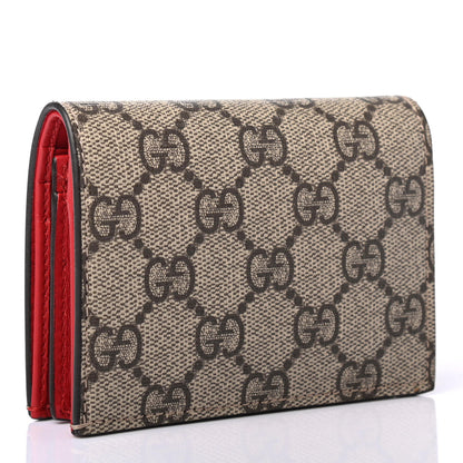 Gucci Soft GG Supreme Monogram Mystic Cat Card Case Wallet 2 of 4