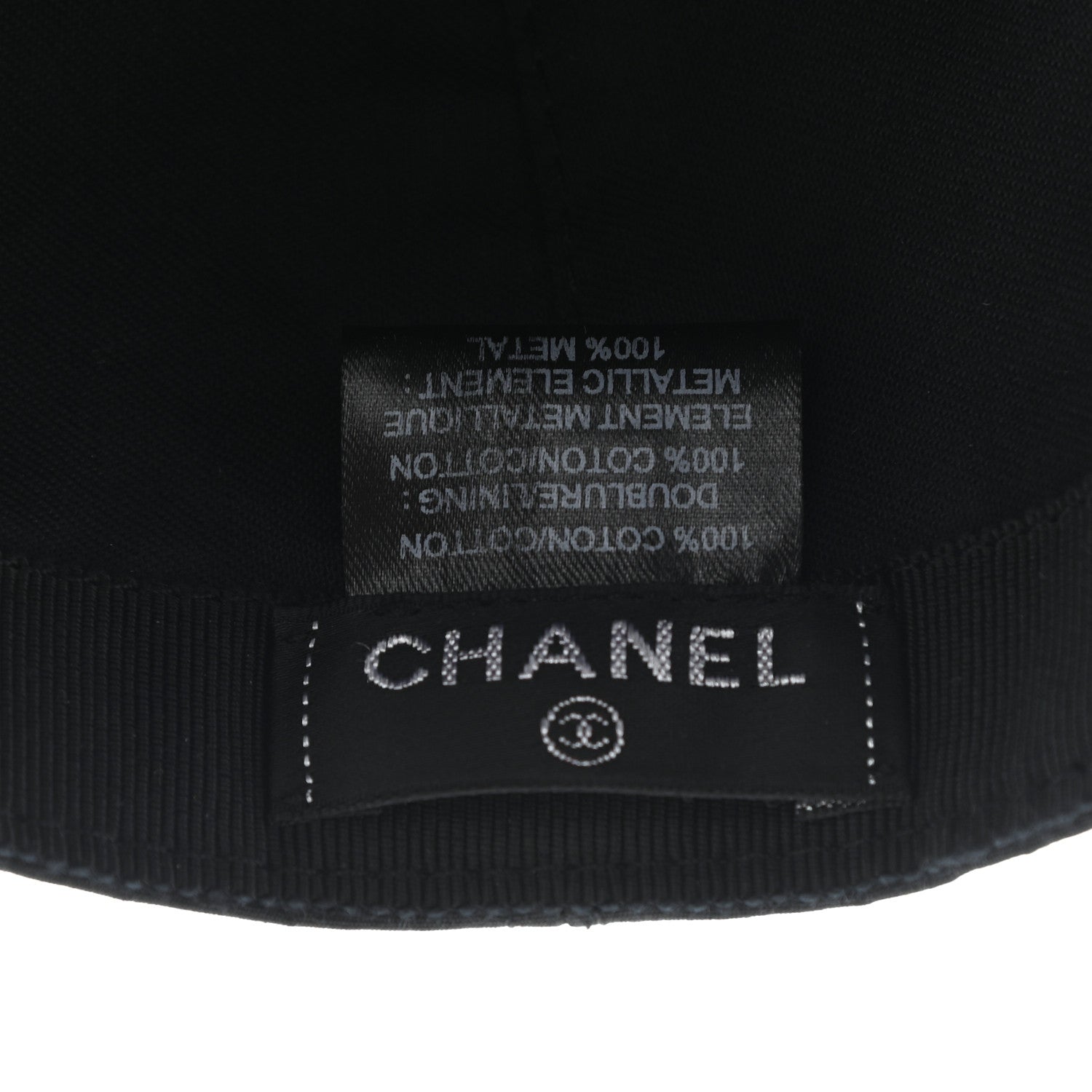 Chanel Cotton CC Cap Hat Black 8 of 8
