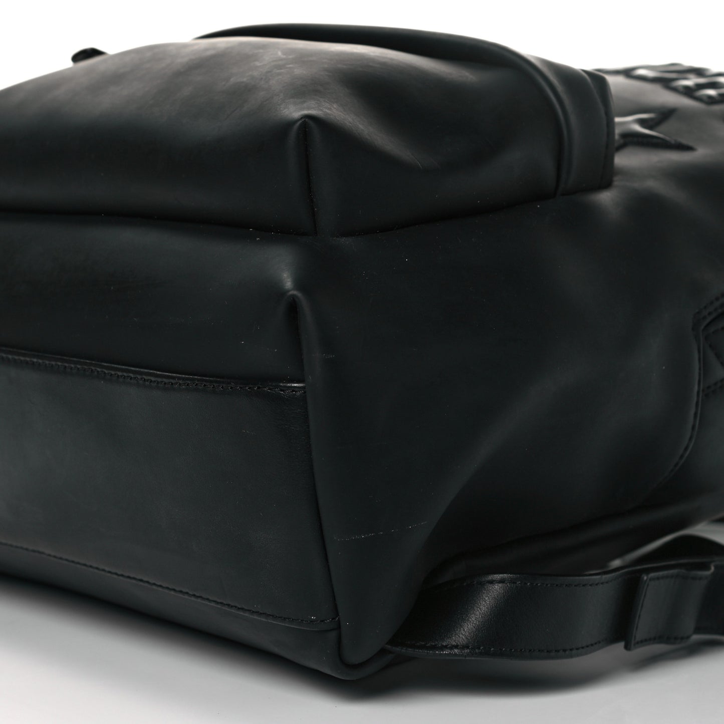 Calfskin Logo Small Backpack Black
