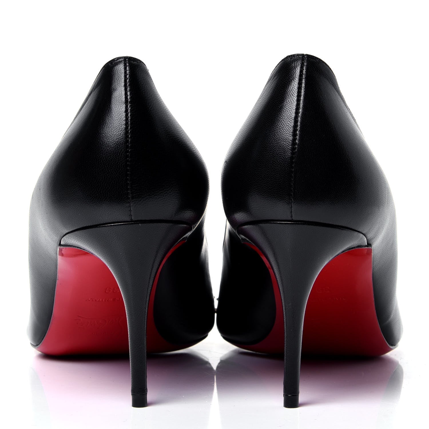 Christian Louboutin Kid Bareta 70 Pumps 39 Black Silver 6 of 10