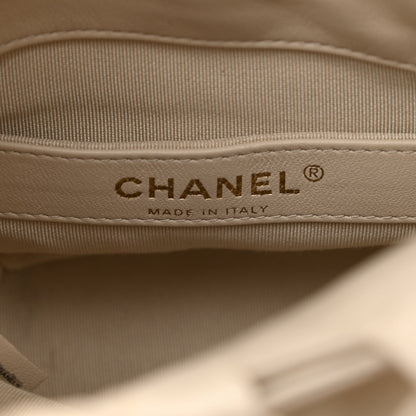 Chanel Lambskin Bucket Chain Drawstring Bag Beige 6 of 10