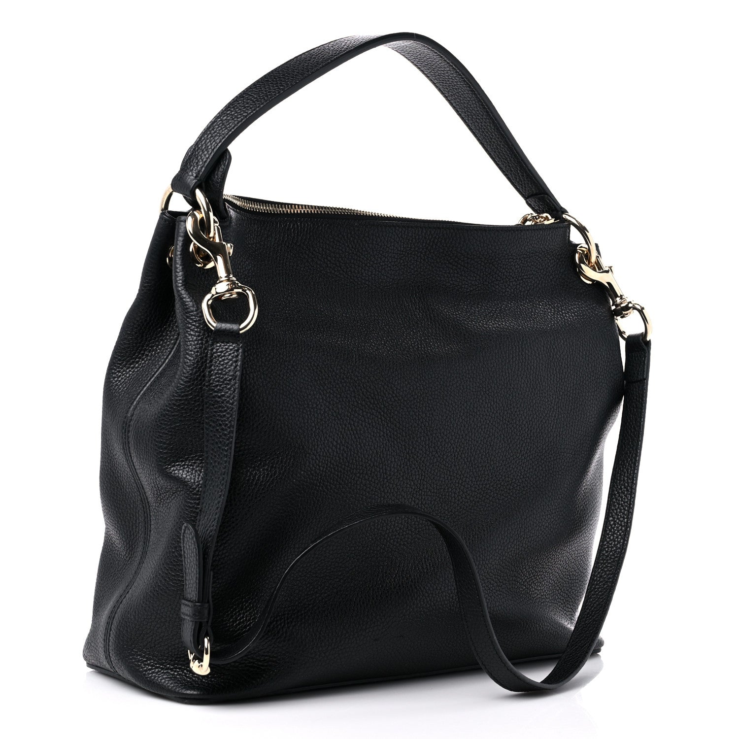 Gucci Pebbled Calfskin Large Soho Hobo Black 3 of 14