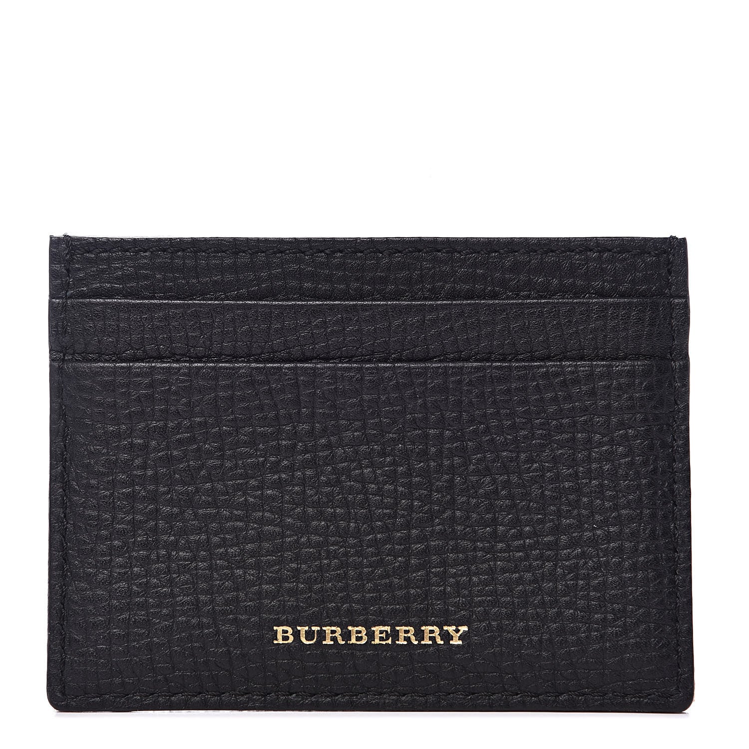 Burberry House Check Grainy Calfskin Sandon Card Case Black 1 of 7