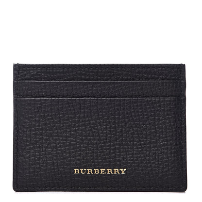Burberry House Check Grainy Calfskin Sandon Card Case Black 1 of 7
