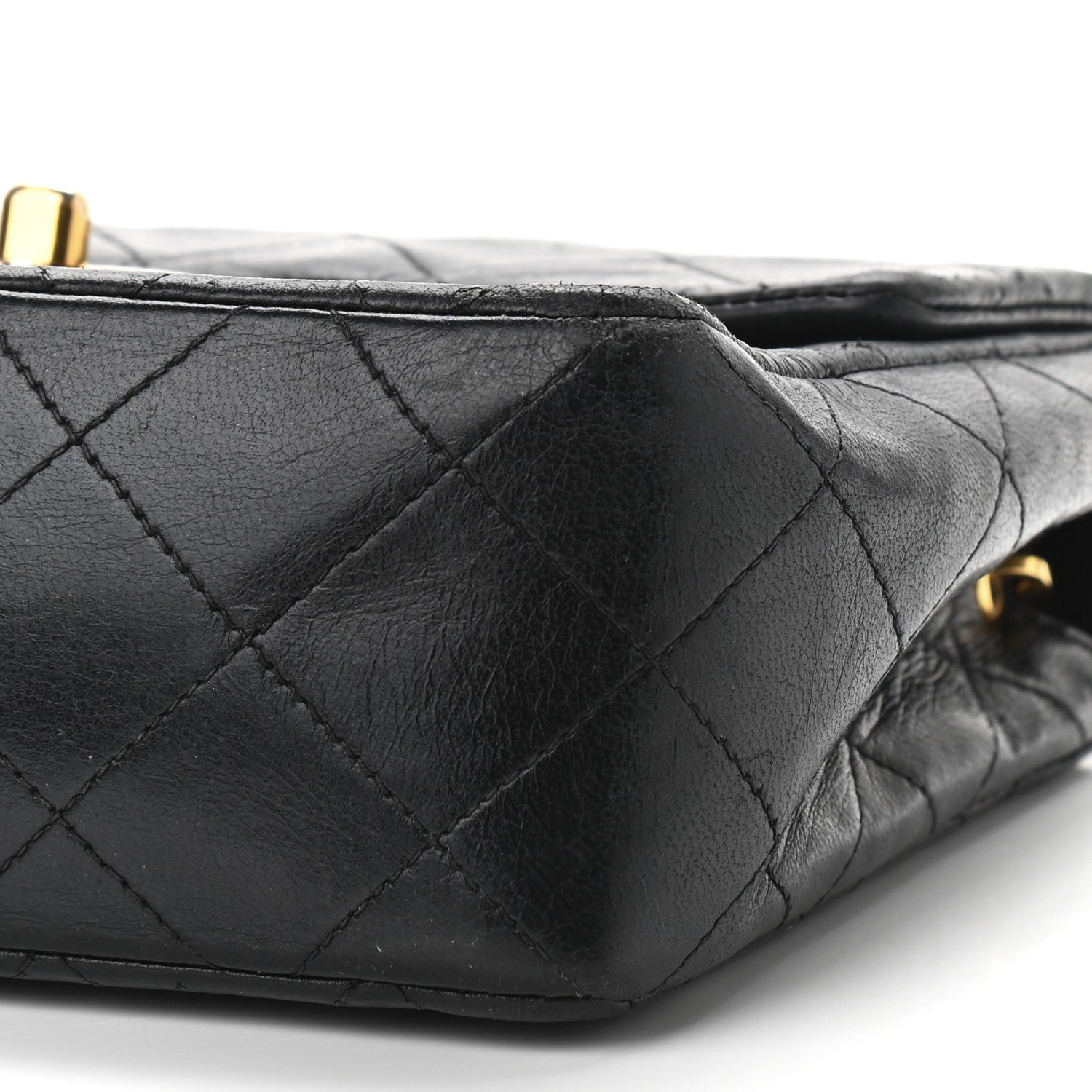 Chanel Lambskin Quilted Mini Square Flap Bag Black 8 of 12