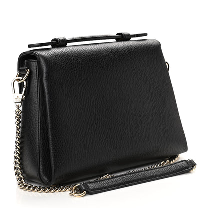 Gucci Dollar Calfskin Interlocking G Top Handle Shoulder Bag Black 3 of 11