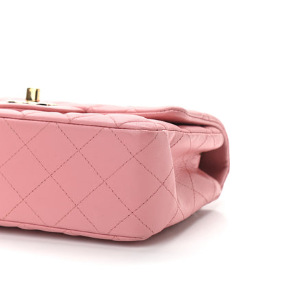 Chanel Lambskin Quilted Mini Rectangular Flap Pink 9 of 12
