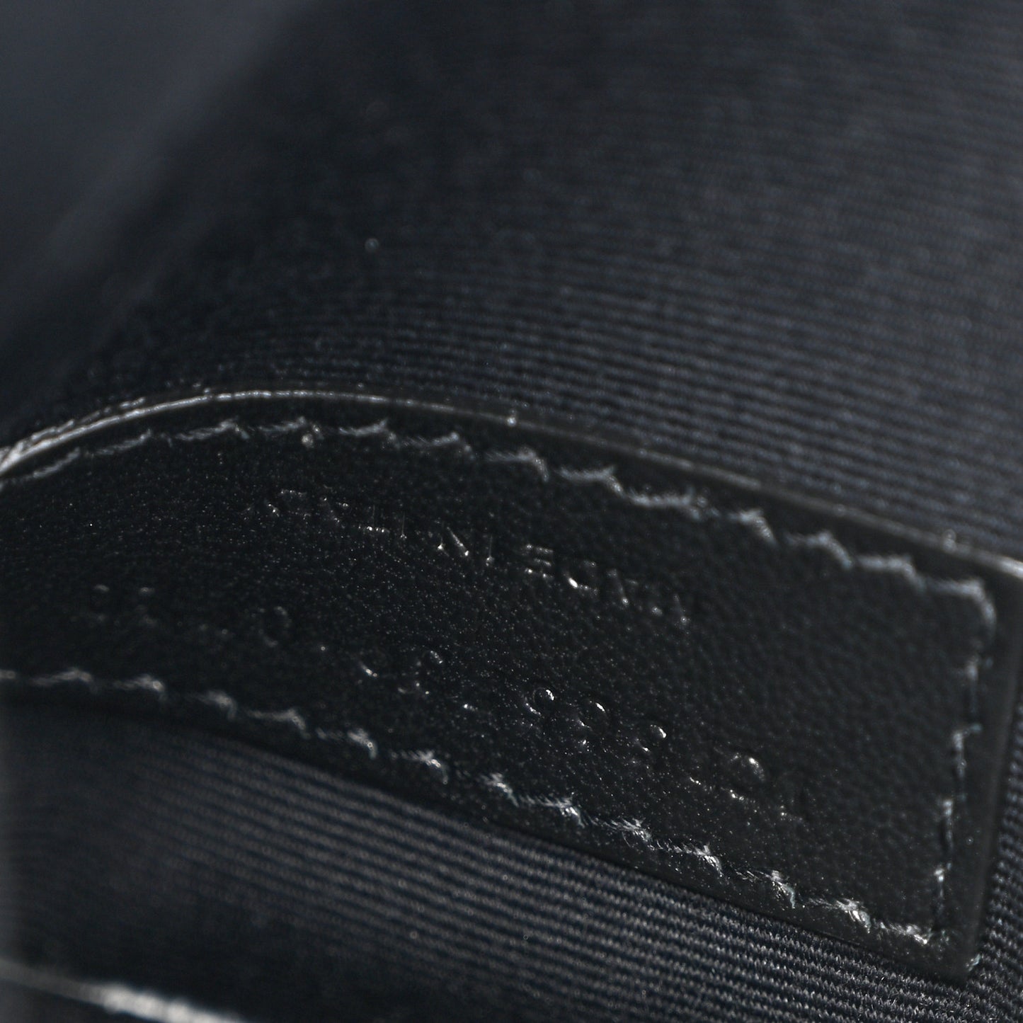 Calfskin Crocodile Embossed Uptown Monogram Clutch Black