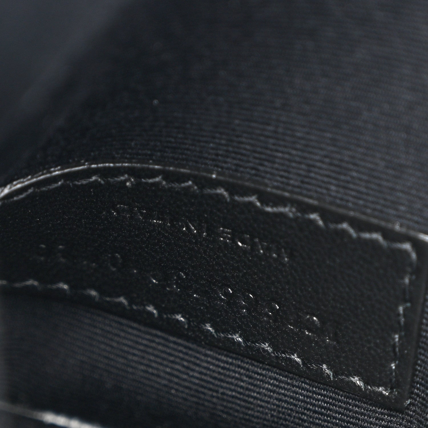 Saint Laurent Calfskin Crocodile Embossed Uptown Monogram Clutch Black 7 of 7