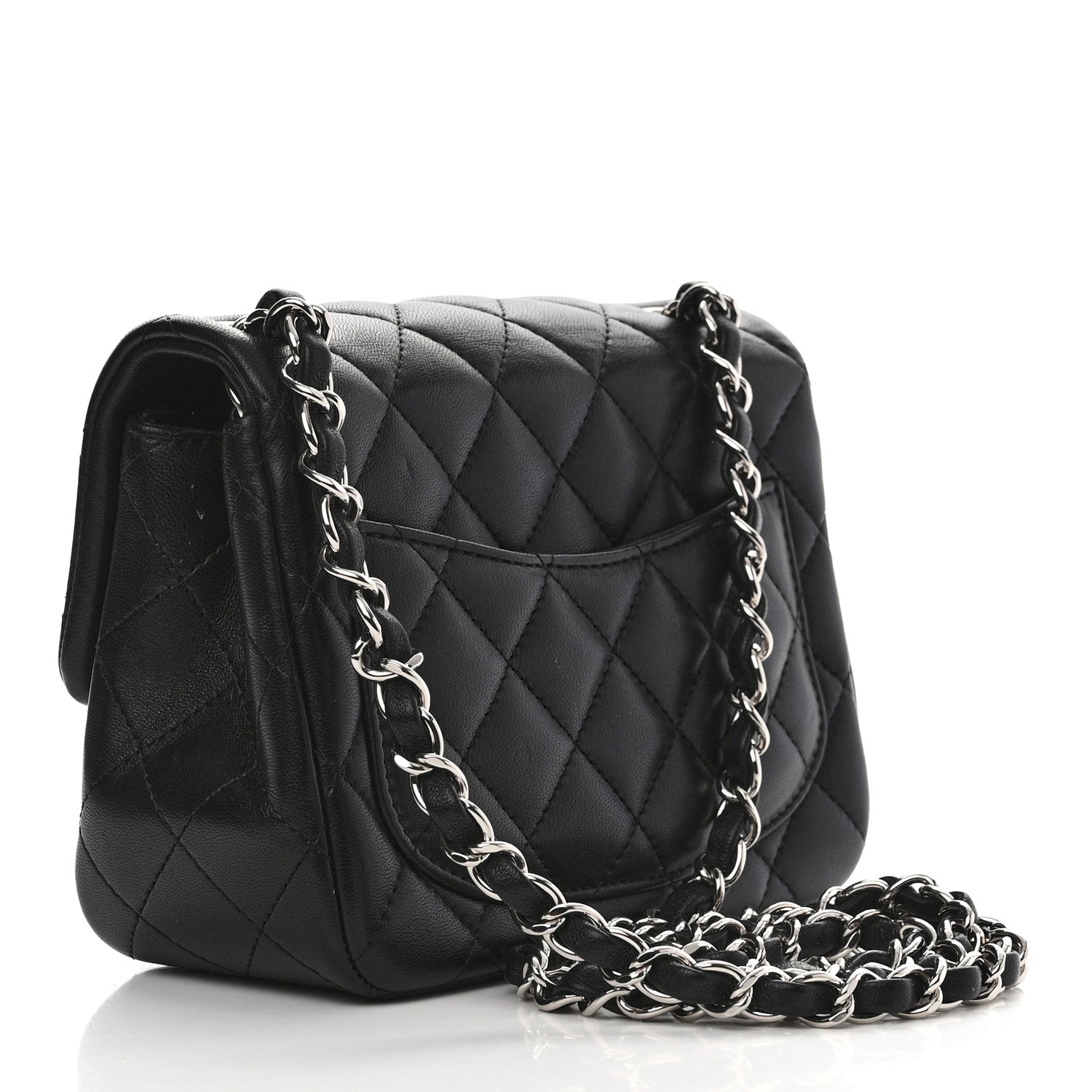 Chanel Lambskin Quilted Mini Square Flap Black 4 of 11