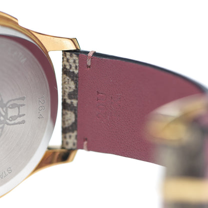 Gucci Stainless Steel Canvas 38mm G-Timeless Supreme GG Blooms Quartz Watch Brown 7 of 7