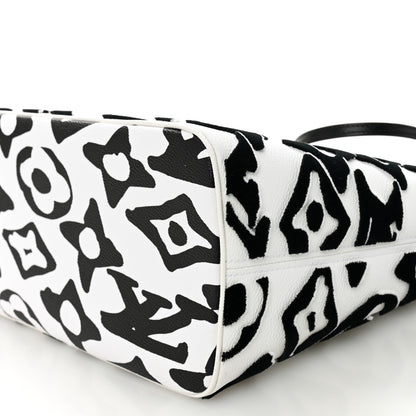 Louis Vuitton X UF Tufted Monogram Neverfull MM Black White 10 of 10