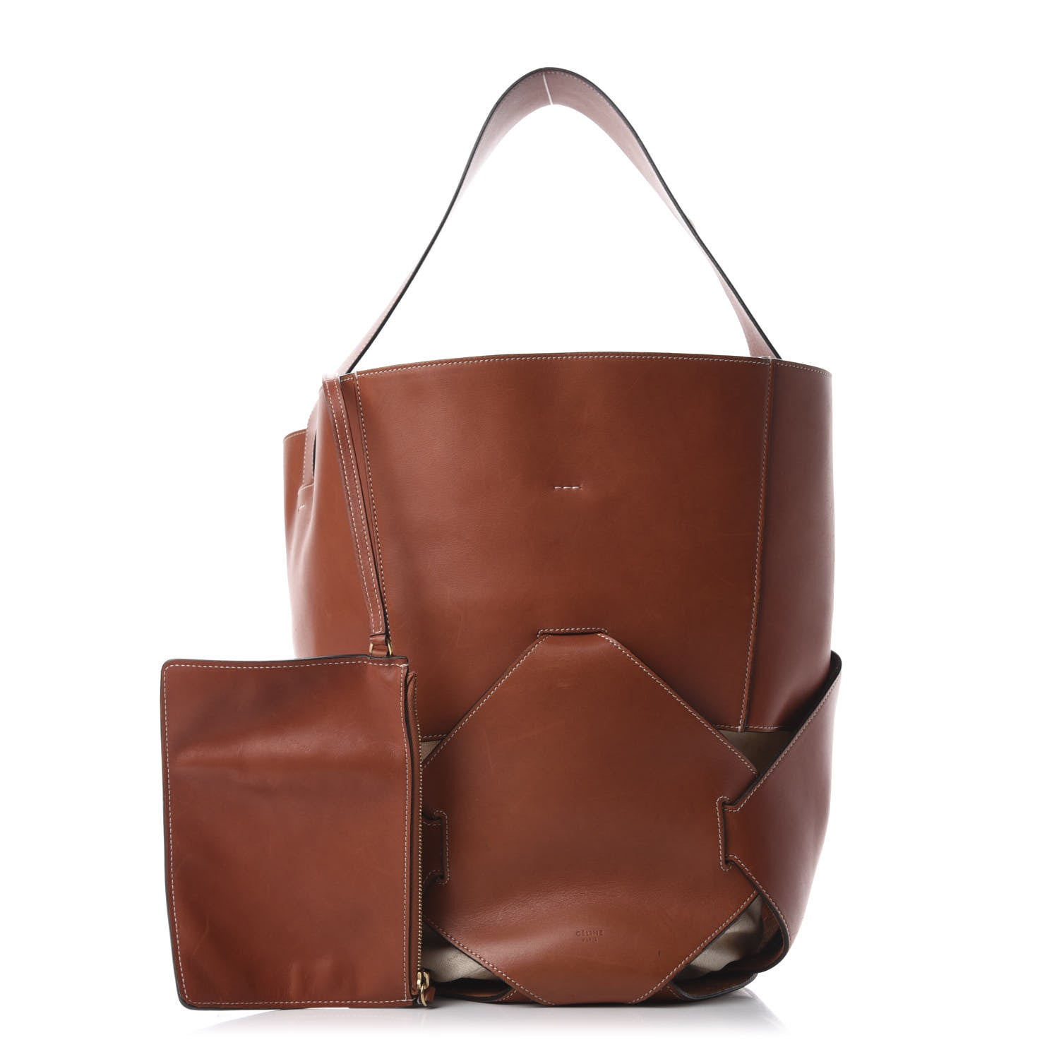 Celine Natural Calfskin Large Holdall Shoulder Bag Brick 1 of 10