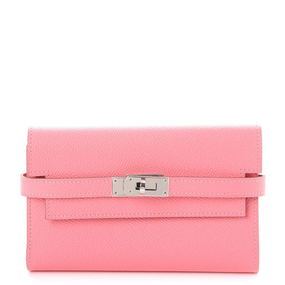 Hermes Epsom Medium Kelly Wallet Rose Confetti 1 of 8