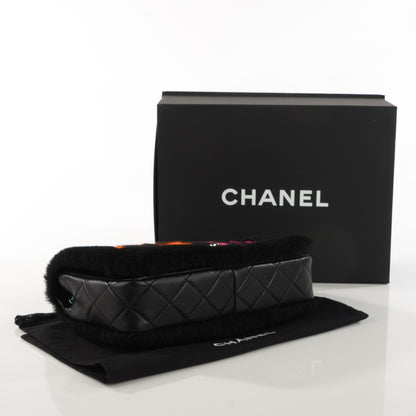 Chanel Shearling Lambskin Medium 100% Flap Black 4 of 9