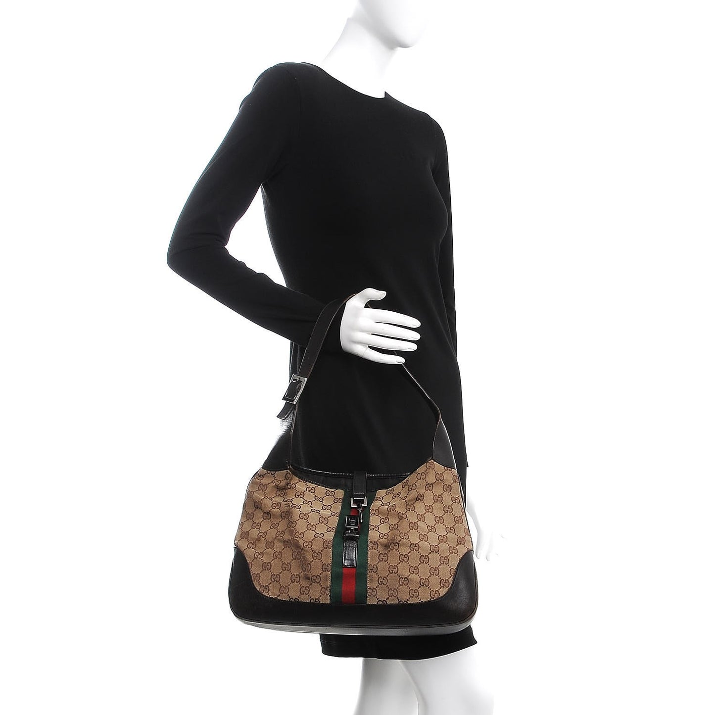 Monogram Web Jackie O Hobo Dark Brown