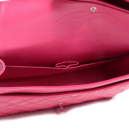 Chanel Lambskin Maxi Double Flap Dark Pink 6 of 8